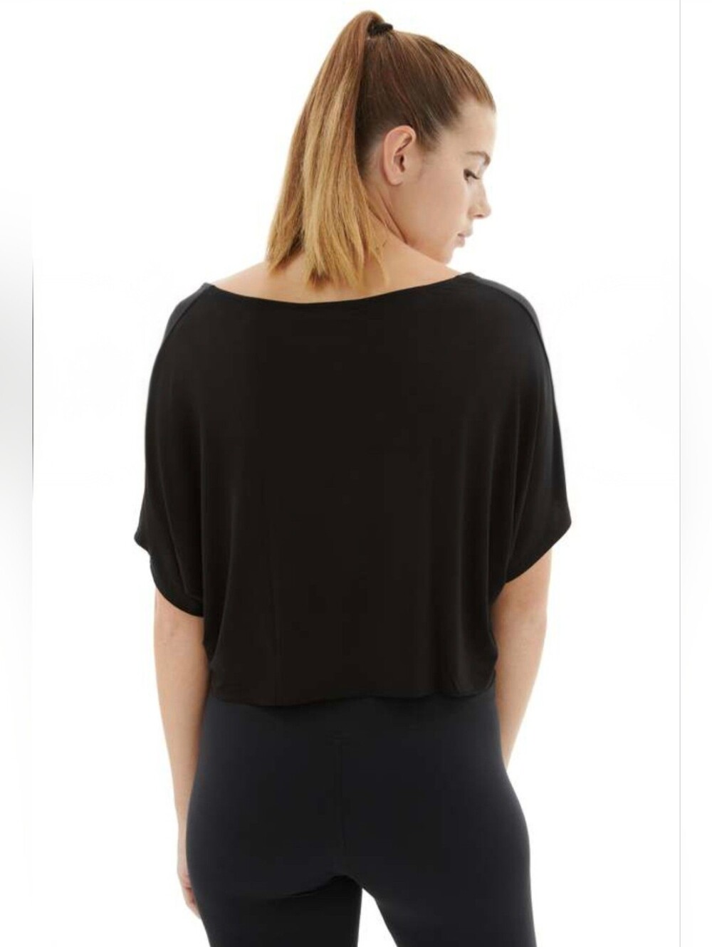 Joah Brown Relaxed Off-Shoulder Crop In Onyx Black | RARE | S/M - Picture 11 of 12